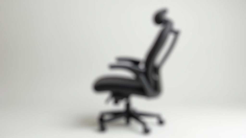 Sedia ergonomica nera con supporto lombare regolabile, braccioli e ruote, ripresa da angolo 45 gradi in studio